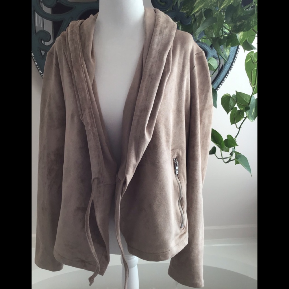 BLANKNYC HOODED - SUADE JACKET